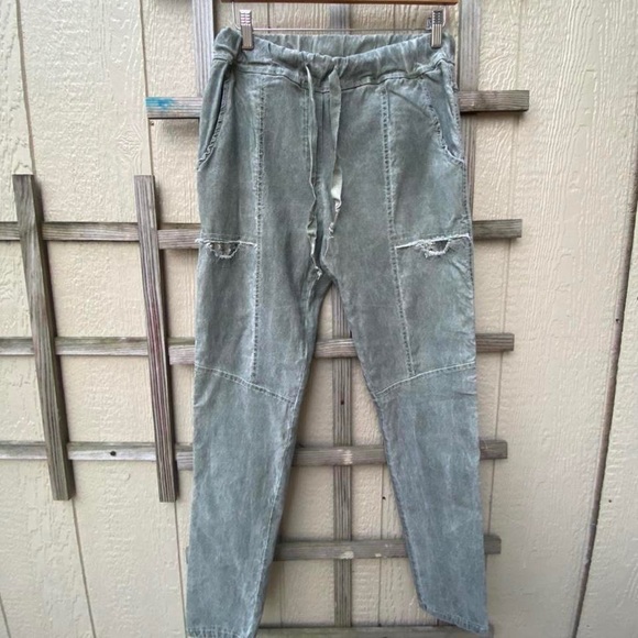 Designer high waisted drawstring army pants - Picture 1 of 2